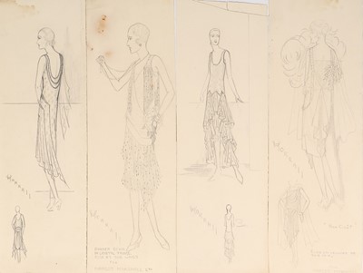 Lot 98 - Henry Worrall Luker fashion sketches for...