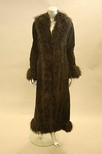 Lot 249 - A Joseph full-length black lambskin coat, with...