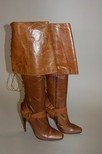 Lot 26 - A pair of brown Alexander McQueen thigh-high...