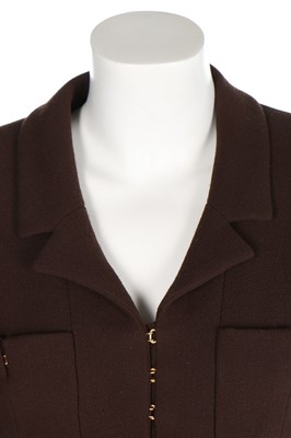 Lot 144 - A Chanel brown wool suit, Autumn-Winter 1996,...
