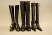 Lot 57 - Three pairs of black leather boots, comprising:...