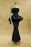 Lot 228 - A changeable-blue taffeta evening gown,...