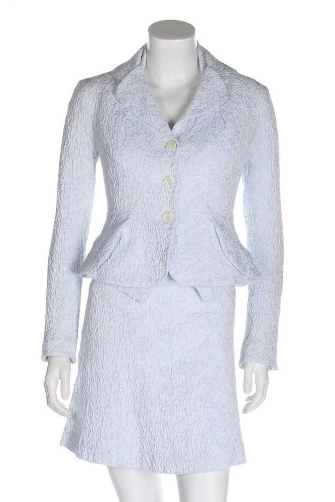 Lot 270 - A Vivienne Westwood blue and white brocatelle...