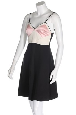 Lot 274 - A Moschino pink and black crepe cocktail...