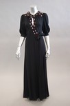 Lot 248 - An Ossie Clark for Radley black moss-crepe...