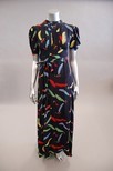 Lot 252 - An Ossie Clark for Radley feather print gown,...