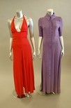 Lot 270 - Two Ossie Clark moss crepe dresses, early...