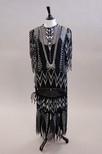 Lot 285 - A Zandra Rhodes black chiffon evening gown,...