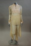 Lot 295 - A Zandra Rhodes pale pink `Indian Feather'...