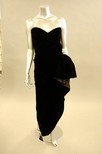 Lot 303 - A Lancetti black velvet evening gown, 1980s,...