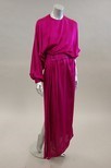 Lot 312 - An Yves Saint Laurent magenta silk evening...