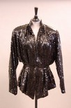 Lot 314 - A Thierry Mugler black sequined evening jacket,...