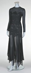 Lot 313 - A Lancetti beaded chiffon evening gown, 1980s,...