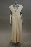 Lot 292 - A Bernard Perris pleated white crepe georgette...