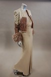 Lot 318 - A Valentino Boutique dove-grey crepe evening...
