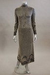 Lot 319 - A Georgio Armani black and white beaded gown,...