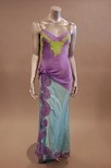 Lot 317 - A Gianni Versace mauve and turquoise satin...