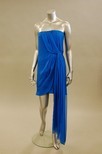 Lot 291 - An Yves Saint Laurent royal blue chiffon...