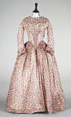 Lot 139 - A fine printed muslin summer gown, circa 1848,...