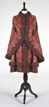 Lot 140 - A Lewis & Allenby embroidered kashmir dolman...