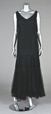 Lot 151 - A Jeanne Lanvin beaded black chiffon and tulle...