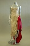 Lot 148 - A Manguin gold and pink brocaded evening gown,...