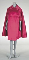 Lot 208 - A fine Balenciaga deep cyclamen pink satin...