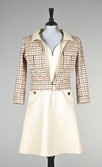 Lot 199 - A Courrges cream wool dress, mid 1960s,...