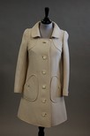 Lot 215 - A Courrges white wool coat, mid 1960s,...
