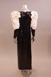 Lot 288 - A Louis Feraud black and white sequined ball...
