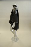 Lot 282 - A Courrges black wool and leather jacket, mid...