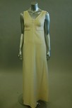 Lot 234 - A Courrges Hyperbole cream wool maxi-dress,...