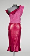 Lot 138 - A Claude Montana shocking-pink pink suede and...