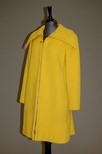 Lot 98 - A Pierre Cardin yellow wool futuristic coat,...