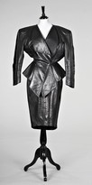 Lot 140 - A Thierry Mugler black leather suit, early...