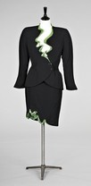 Lot 155 - A Thierry Mugler green sequin trimmed evening...