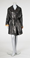 Lot 158 - An Azzedine Alablack perforated leather trench...