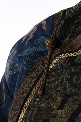 Lot 498 - A brocade dragon robe woven with nine clawed...