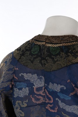 Lot 498 - A brocade dragon robe woven with nine clawed...