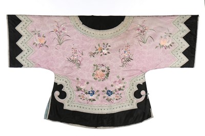 Lot 500 - A pale lavender damask informal robe, chang-fu,...