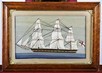 Lot 218 - A sailor's woolwork picture, mid 19th century,...