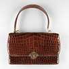 Lot 14 - An Hermès brown crocodile handbag, late...
