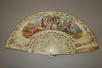 Lot 6 - A printed silk fan, circa 1850, hand coloured...