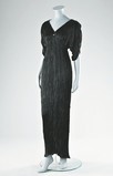 Lot 48 - A Mariano Fortuny black silk Delphos gown,...