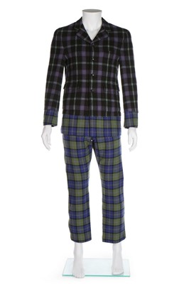 Lot 296 - A Comme des Garçons man's purple tartan suit,...