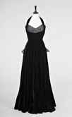 Lot 54 - A Paquin black velvet and organza...