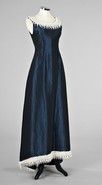 Lot 72 - A stylish Balenciaga petrol (teal) blue silk...