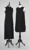 Lot 114 - A black moss crpe wool evening gown attributed...