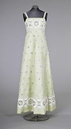 Lot 85 - A Pierre Balmain pale green silk and jewelled...