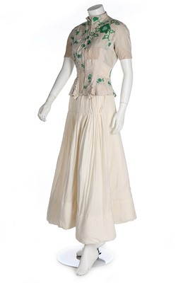 Lot 302 - A Yohji Yamamoto embroidered cotton bodice and...